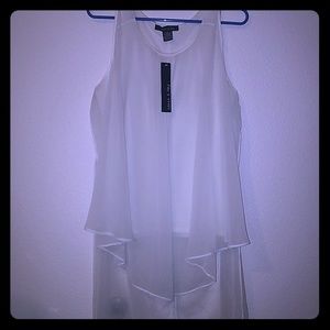 Adele & May white, elegant, flowy, sleeveless top